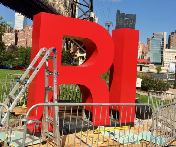 RIOC Board September, 2019, Meeting Highlights RI Monument under construction, August 2018.
